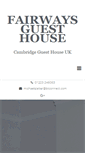 Mobile Screenshot of fairwaysguesthouse.com